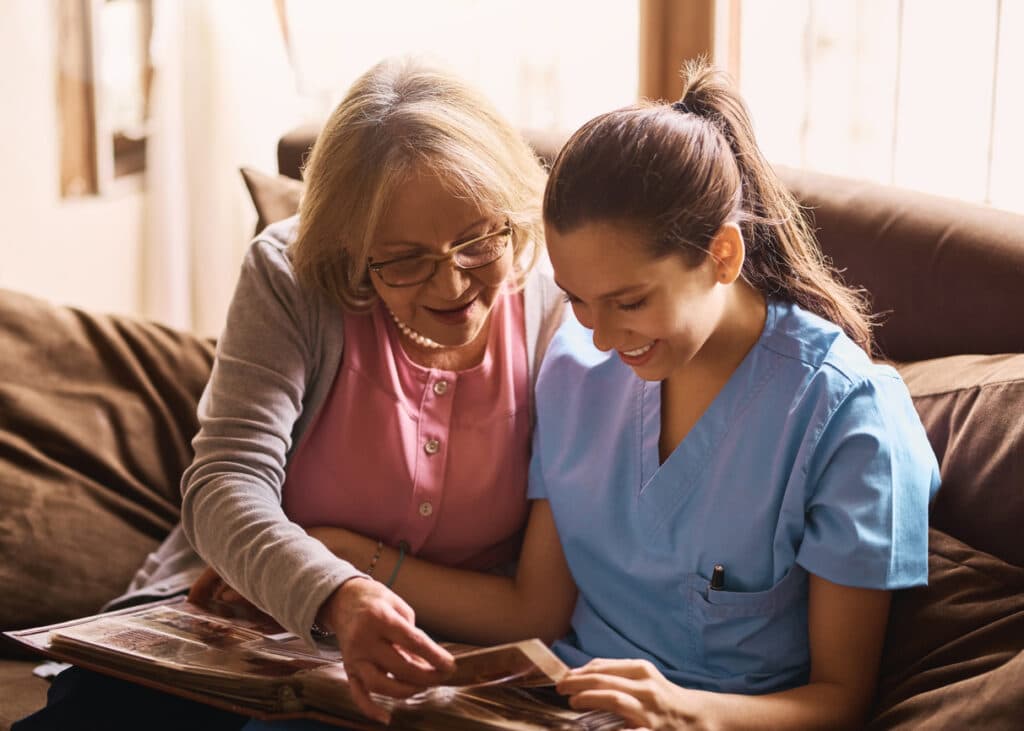 woman receiving memory care for Dementia